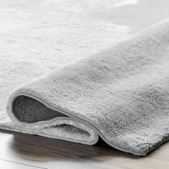 Kirklands Home Light Gray Shag Washable Area Rug, 5x8 Outlet