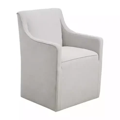 Kirklands Home Light Slipcover Dining Chair with Casters Gray Best