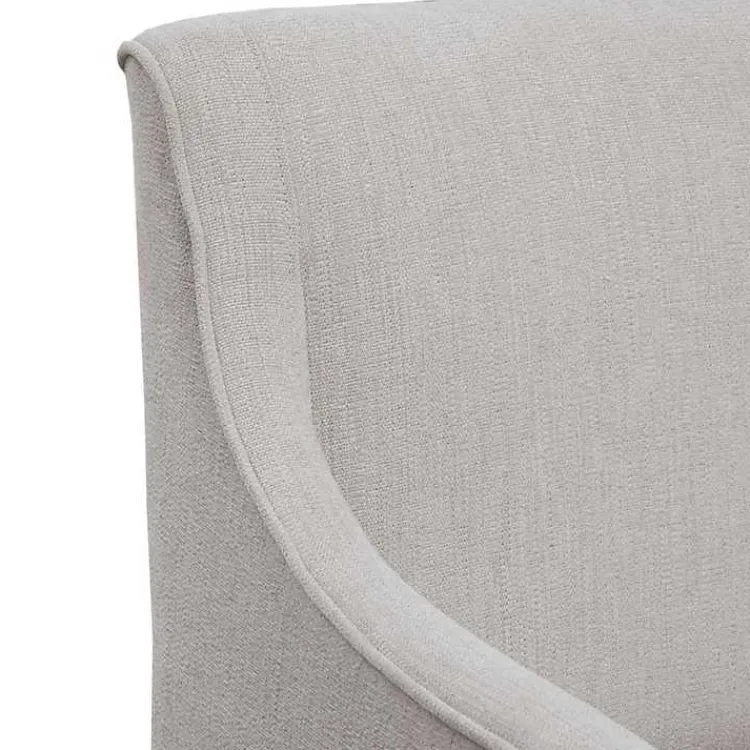 Kirklands Home Light Slipcover Dining Chair with Casters Gray Best