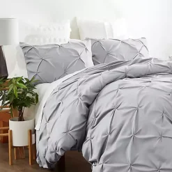 Kirklands Home Light Soft Pinch 3-pc. Queen Duvet Cover Set Gray Sale