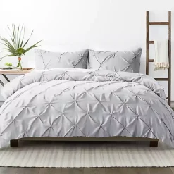 Kirklands Home Light Soft Pinch 3-pc. Queen Duvet Cover Set Gray Sale
