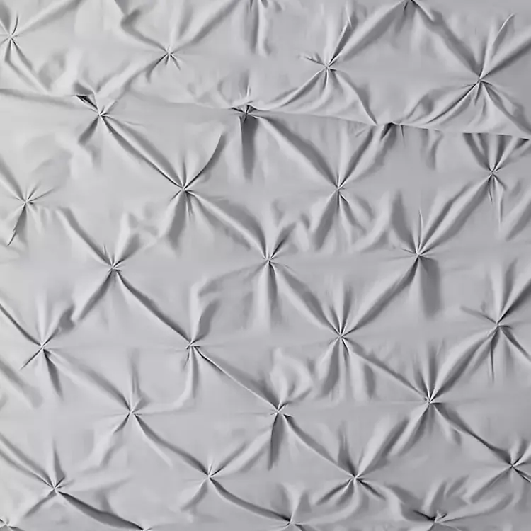 Kirklands Home Light Soft Pinch 3-pc. Queen Duvet Cover Set Gray Sale