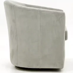 Kirklands Home Light Swivel Barrel Accent Chair Gray Outlet
