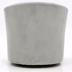 Kirklands Home Light Swivel Barrel Accent Chair Gray Outlet