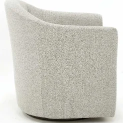 Kirklands Home Light Tufted Swivel Barrel Accent Chair Gray Sale