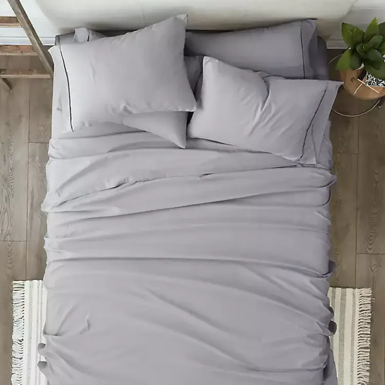 Kirklands Home Light Ultra Soft 6-pc. Full Sheet Set Gray Outlet