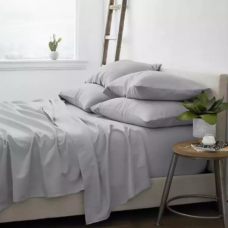 Kirklands Home Light Ultra Soft 6-pc. Full Sheet Set Gray Outlet