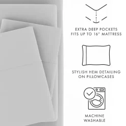 Kirklands Home Light Ultra Soft 4-pc. Full Sheet Set Gray Clearance