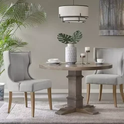 Kirklands Home Light Wingback Dining Chair Gray New