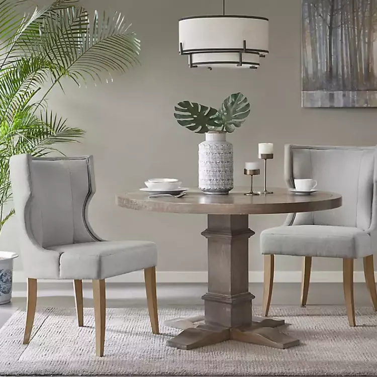 Kirklands Home Light Wingback Dining Chair Gray New