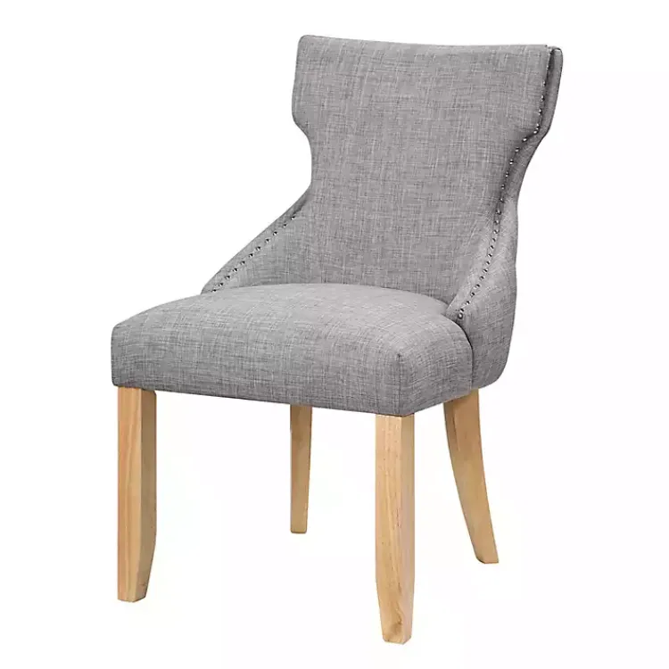 Kirklands Home Light Wingback Dining Chairs, Set of 2 Gray Sale