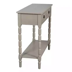 Kirklands Home Light Wood 2-Drawer Barrett Console Table Gray Sale