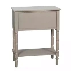 Kirklands Home Light Wood 4-Drawer Barrett Console Table Gray Clearance