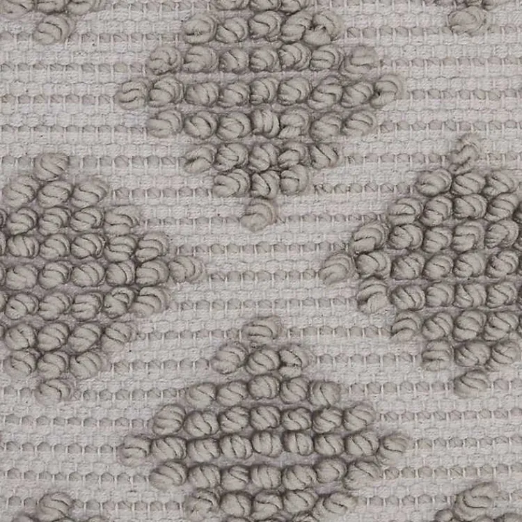 Pillows>Kirklands Home Light Woven Diamond Pillow Gray