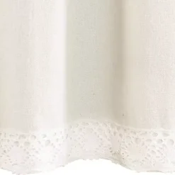 Kirklands Home Light Linen Lace Curtain Valance Ivory Best