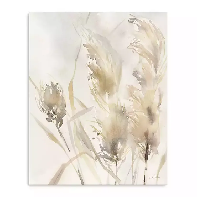 Kirklands Home Light Pampas Grasses Canvas Art Print, 16x20 in. New