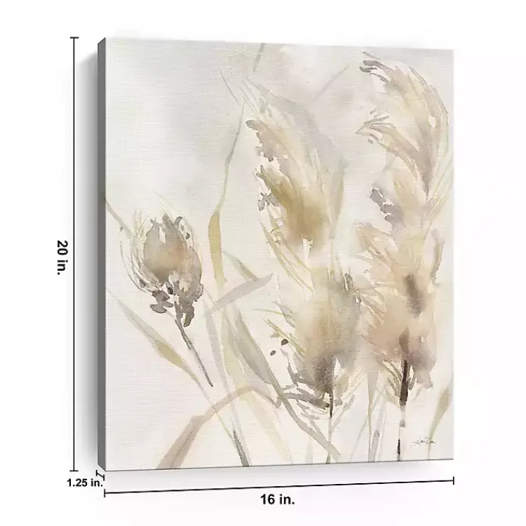 Kirklands Home Light Pampas Grasses Canvas Art Print, 16x20 in. New