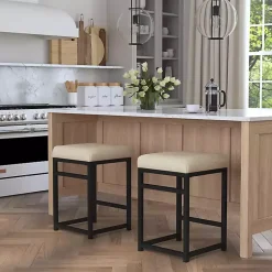 Kirklands Home Light Upholstered Counter Stool Tan Best