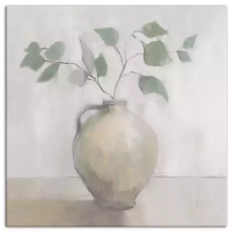 Kirklands Home Light Vase Botanical Canvas Art Print Clearance