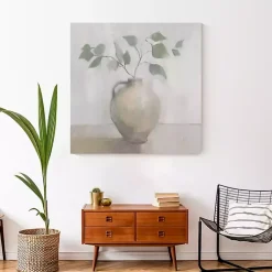 Kirklands Home Light Vase Botanical Canvas Art Print Clearance