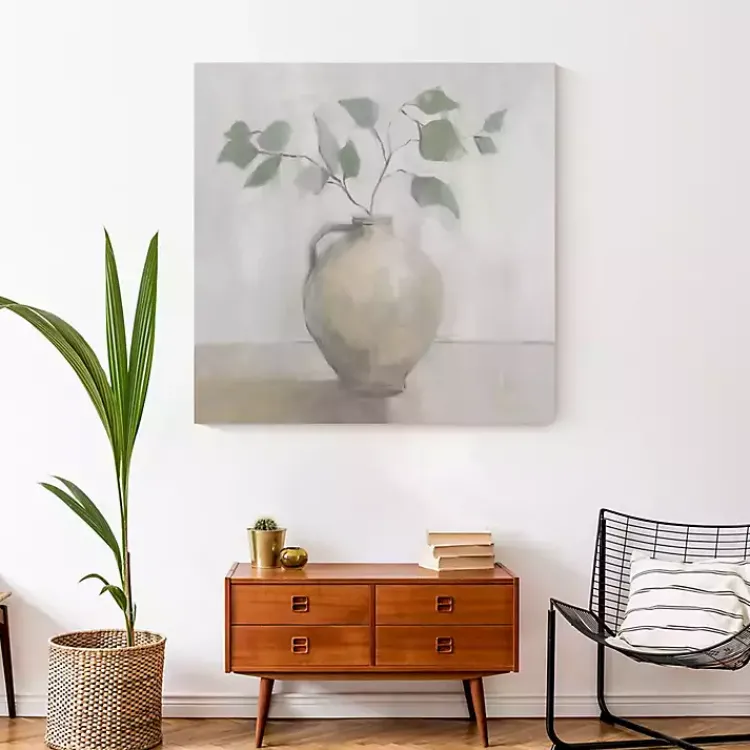 Kirklands Home Light Vase Botanical Canvas Art Print Clearance