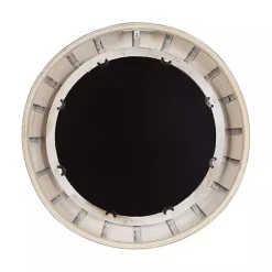 Kirklands Home Light Wood Beaded Joan Round Wall Mirror Best