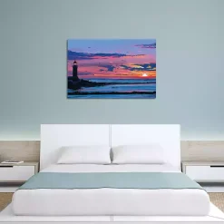 Kirklands Home Lighthouse Coastal Canvas Art Print Multi Sale