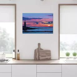Kirklands Home Lighthouse Coastal Canvas Art Print Multi Sale