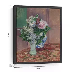 Kirklands Home Lilacs and Peonies Framed Canvas Art Print Outlet