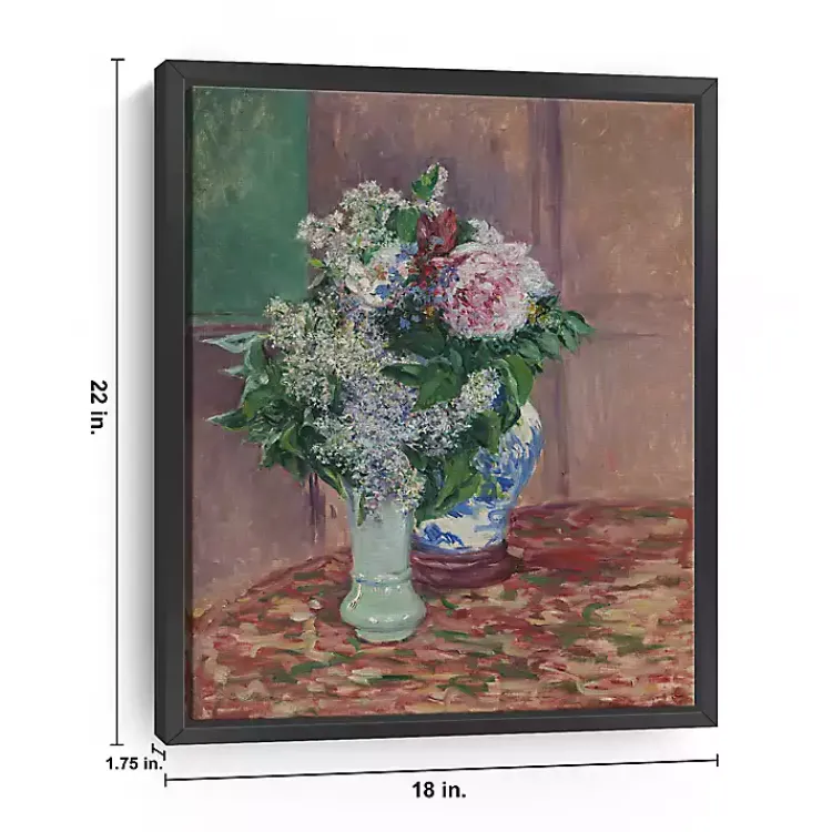 Kirklands Home Lilacs and Peonies Framed Canvas Art Print Outlet