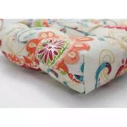 Kirklands Home Lily Paisley Tufted Outdoor Seat Cushion, Set of 2 Discount