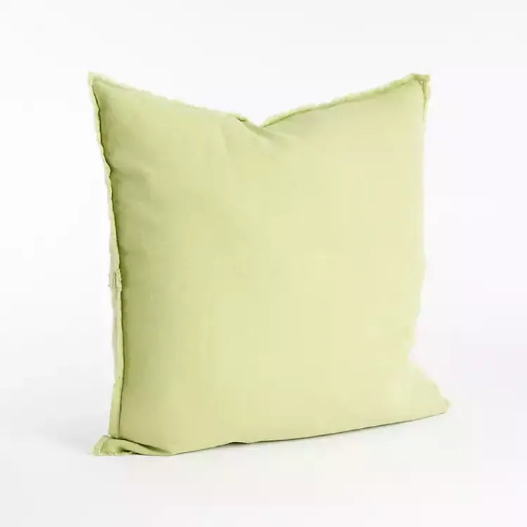 Pillows>Kirklands Home Lime Fringed Edge Pillow Green