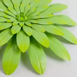Kirklands Home Lime Metal Flower Outdoor Wall Plaque Green Online