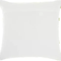 Kirklands Home Lime Woven Stripe Reversible Outdoor Square Pillow Best