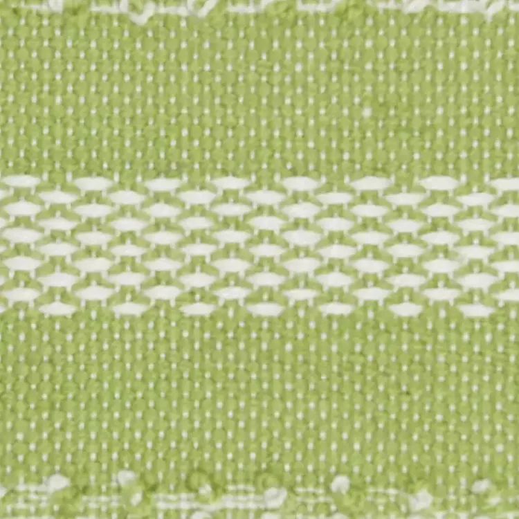 Kirklands Home Lime Woven Stripe Reversible Outdoor Square Pillow Best