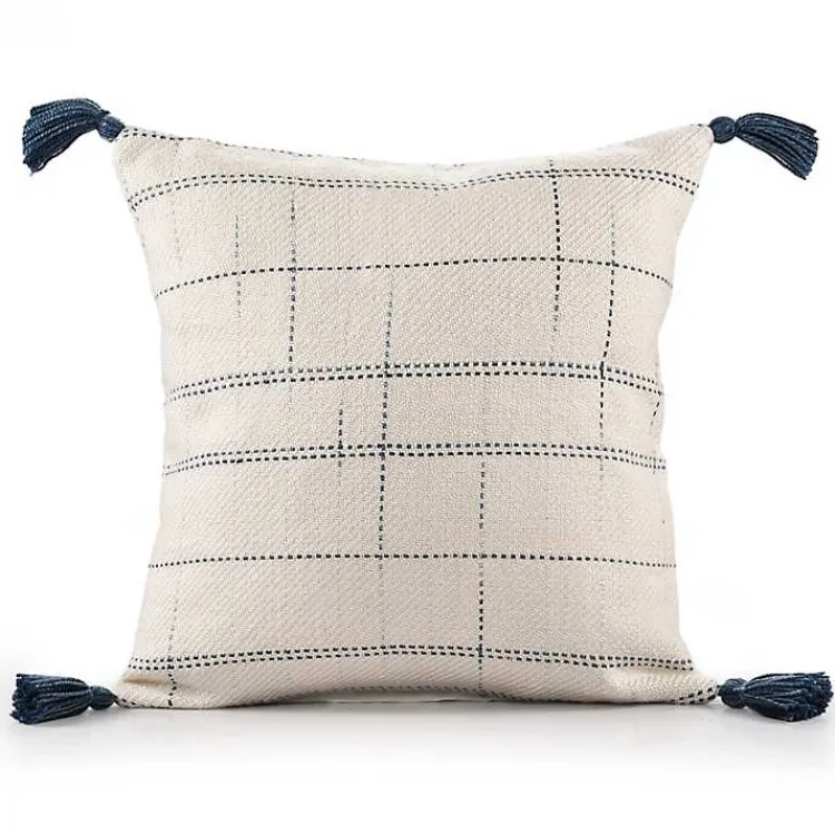 Pillows>Kirklands Home Linear Dashes Indoor/Outdoor Pillow Ivory