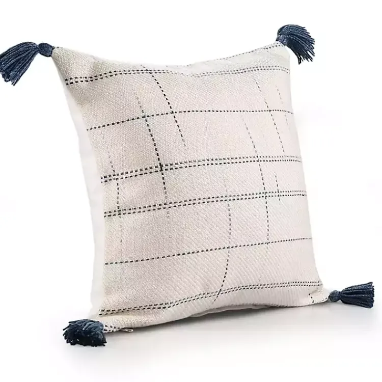 Pillows>Kirklands Home Linear Dashes Indoor/Outdoor Pillow Ivory
