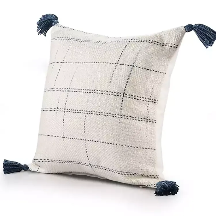 Pillows>Kirklands Home Linear Dashes Indoor/Outdoor Pillow Ivory