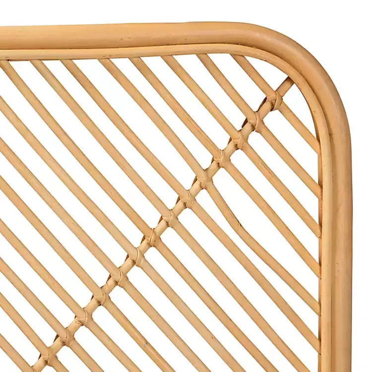 Kirklands Home Linear Rat Wall Mounted Queen Headboard Tan Best