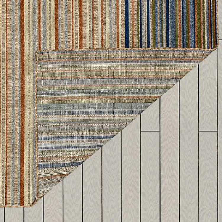 Kirklands Home Linear Seaside Outdoor Area Rug, 7x10 Multi Best
