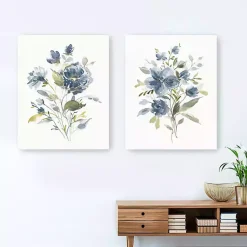 Kirklands Home Linen Botanical Navy 2-pc. Canvas Art Prints Best