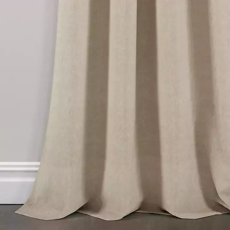 Kirklands Home Linen Button and Stripe Curtain Panel Set, 84 in. Outlet