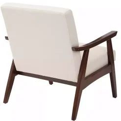 Kirklands Home Linen Mid-Century Desmond Accent Chair White Sale
