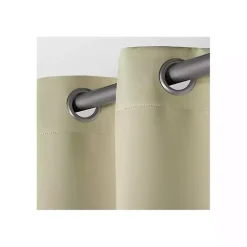 Kirklands Home Linen Sateen Curtain Panel Set, 96 in. Tan Sale