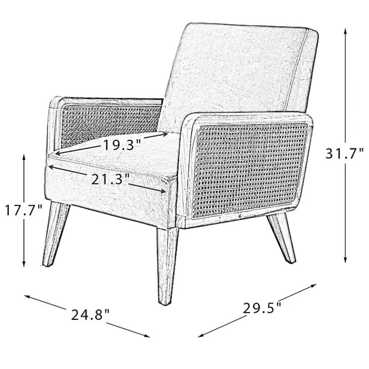Kirklands Home Linen Upholstered Accent Chair Ivory Best
