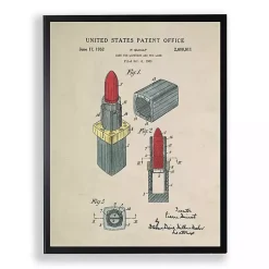 Kirklands Home Lipstick Patent Framed Art Print Outlet