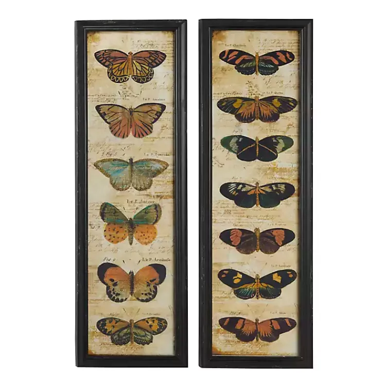 Kirklands Home Literary Butterflies Framed Art Prints, Set of 2 Online