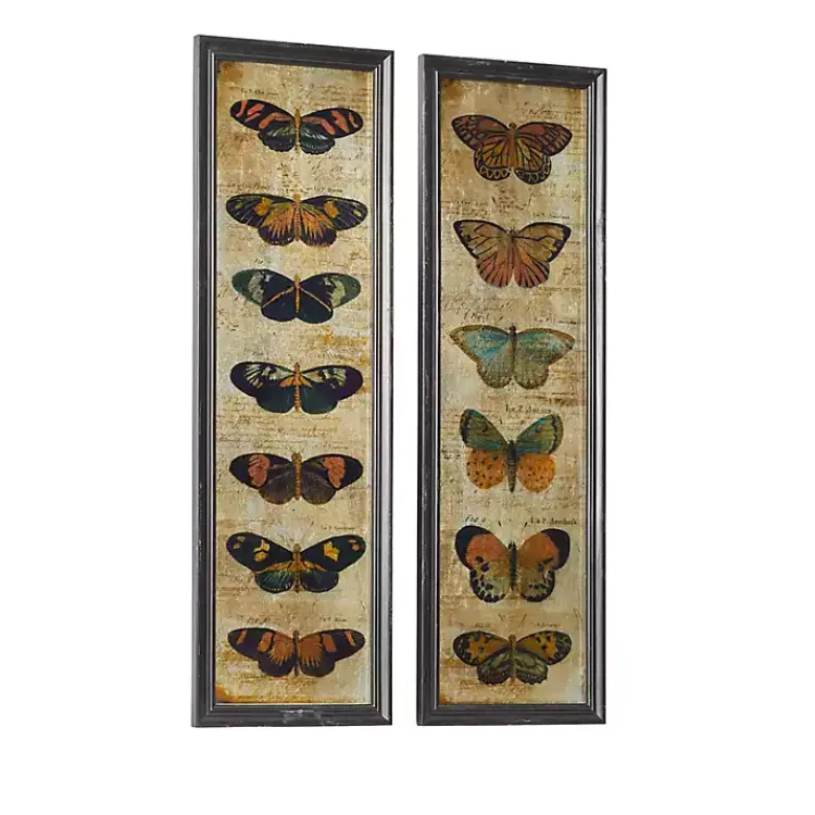 Kirklands Home Literary Butterflies Framed Art Prints, Set of 2 Online