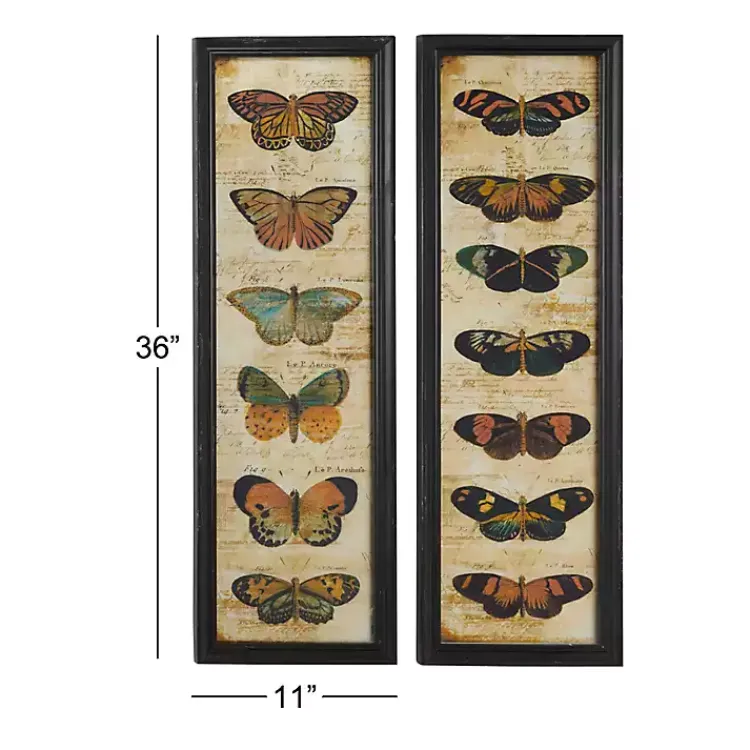 Kirklands Home Literary Butterflies Framed Art Prints, Set of 2 Online