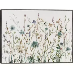 Kirklands Home Little Blue Flowers Framed Canvas Art Print Hot